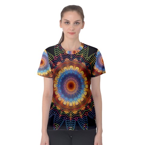 Colorful Prismatic Chromatic Women s Sport Mesh Tee by Semog4