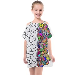 Brain Mind Aianatomy Kids  One Piece Chiffon Dress by Salman4z