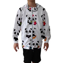 Giant Panda Bear Cuteness Kids  Hooded Windbreaker by Salman4z