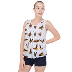 Butterfly Butterflies Insect Swarm Bubble Hem Chiffon Tank Top by Salman4z