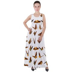 Butterfly Butterflies Insect Swarm Empire Waist Velour Maxi Dress by Salman4z