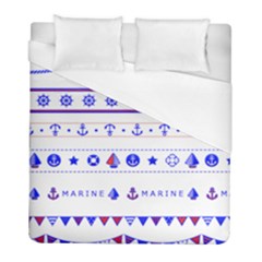 Marine Nautical Clip Art Duvet Cover (full/ Double Size) by Salman4z