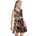 Mural Graffiti Paint Kids  Sleeveless Tiered Mini Dress View3