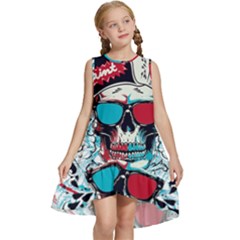 That Cool Graffiti Skull Kids  Frill Swing Dress by Salman4z