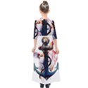 Anchor watercolor painting tattoo art anchors and birds Kids  Quarter Sleeve Maxi Dress View2