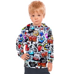 Graffiti Art Cartoon Comic Kids  Hooded Pullover by Salman4z