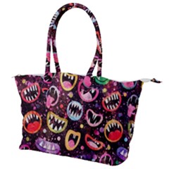 Funny Monster Mouths Canvas Shoulder Bag by Salman4z