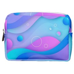 Colorful Blue Purple Wave Make Up Pouch (medium) by Salman4z