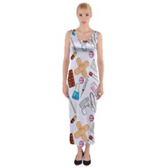 Medicine Fitted Maxi Dress by SychEva