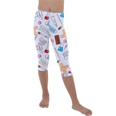 Medicine Kids  Lightweight Velour Capri Leggings  by SychEva