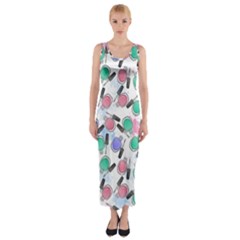 Nail Polish Fitted Maxi Dress by SychEva