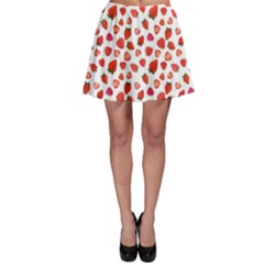 Watercolor Strawberry Skater Skirt by SychEva