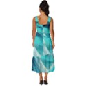 Tsunami Waves Ocean Sea Nautical Nature Water Tidal Square Neckline Tiered Midi Dress View4