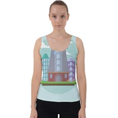 Amsterdam Landmark Landscape Velvet Tank Top by Sudheng