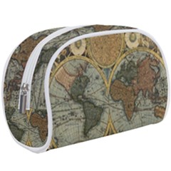 Vintage World Map Make Up Case (large) by Sudheng