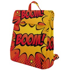 Explosion Boom Pop Art Style Flap Top Backpack by Sudheng