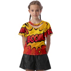 Explosion Boom Pop Art Style Kids  Front Cut Tee by Sudheng