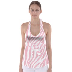 Pink Zebra Vibes Animal Print  Babydoll Tankini Top by ConteMonfrey