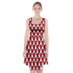 Red And White Cat Paws Racerback Midi Dress by ConteMonfrey