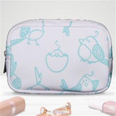 Birds Seamless Pattern Blue Make Up Pouch (small) by ConteMonfrey