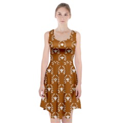 Brown Golden Bees Racerback Midi Dress by ConteMonfrey