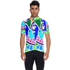 Crazy Pop Art - Doodle Skulls  Men s Short Sleeve Cycling Jersey by ConteMonfrey