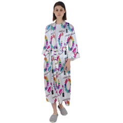 Manicure Maxi Satin Kimono by SychEva