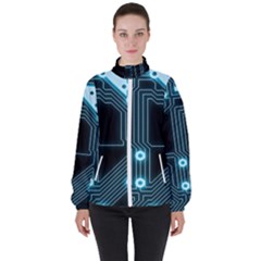 A Completely Seamless Background Design Circuitry Women s High Neck Windbreaker by Amaryn4rt