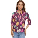 Easter Eggs Egg Women s Quarter Sleeve Pocket Shirt View1