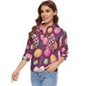 Easter Eggs Egg Women s Quarter Sleeve Pocket Shirt View3