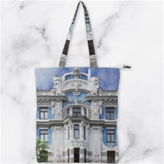 Squad Latvia Architecture Double Zip Up Tote Bag by Celenk