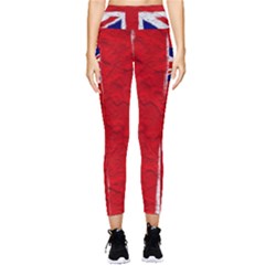 Union Jack Flag National Country Pocket Leggings  by Celenk