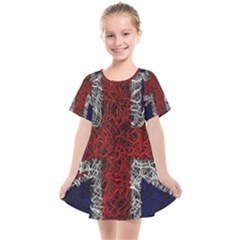 Union Jack Flag Uk Patriotic Kids  Smock Dress by Celenk