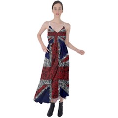 Union Jack Flag Uk Patriotic Tie Back Maxi Dress by Celenk