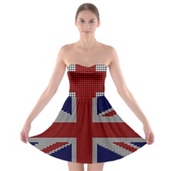 Union Jack Flag British Flag Strapless Bra Top Dress by Celenk