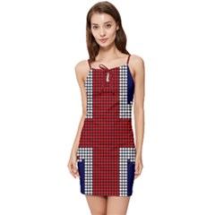 Union Jack Flag British Flag Summer Tie Front Dress by Celenk