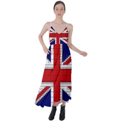 Union Jack Flag Uk Patriotic Tie Back Maxi Dress by Celenk