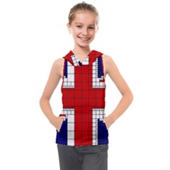 Union Jack Flag Uk Patriotic Kids  Sleeveless Hoodie by Celenk