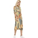 Egyptian Man Sun God Ra Amun Bow Sleeve Chiffon Midi Dress View3