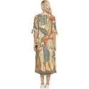 Egyptian Man Sun God Ra Amun Bow Sleeve Chiffon Midi Dress View4