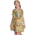 Egyptian Man Sun God Ra Amun Kids  Short Sleeve Tiered Mini Dress View2