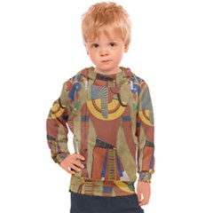 Egyptian Tutunkhamun Pharaoh Design Kids  Hooded Pullover by Celenk