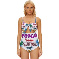 Christian Christianity Religion Knot Front One-piece Swimsuit by Celenk