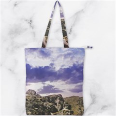 Mountain Snow Landscape Winter Double Zip Up Tote Bag by Celenk