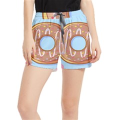 Dessert Food Donut Sweet Decor Chocolate Bread Women s Runner Shorts by Uceng