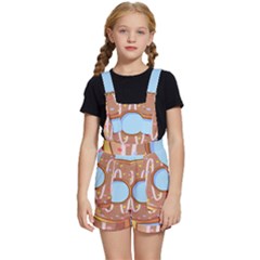 Dessert Food Donut Sweet Decor Chocolate Bread Kids  Short Overalls by Uceng