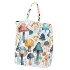 Mushroom Forest Fantasy Flower Nature Giant Grocery Tote by Uceng