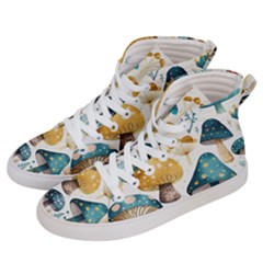 Mushroom Forest Fantasy Flower Nature Men s Hi-top Skate Sneakers by Uceng