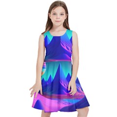 Fantasy Universe Art Wallpaper Artwork Kids  Skater Dress by Uceng