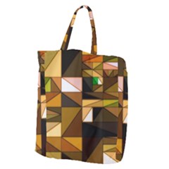 Abstract Experimental Geometric Shape Pattern Giant Grocery Tote by Uceng